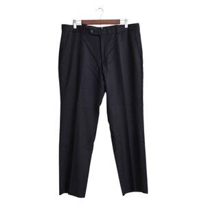 Ben Sherman Black Wool Cashmere Straight Leg Dress Pants Sz 36x30